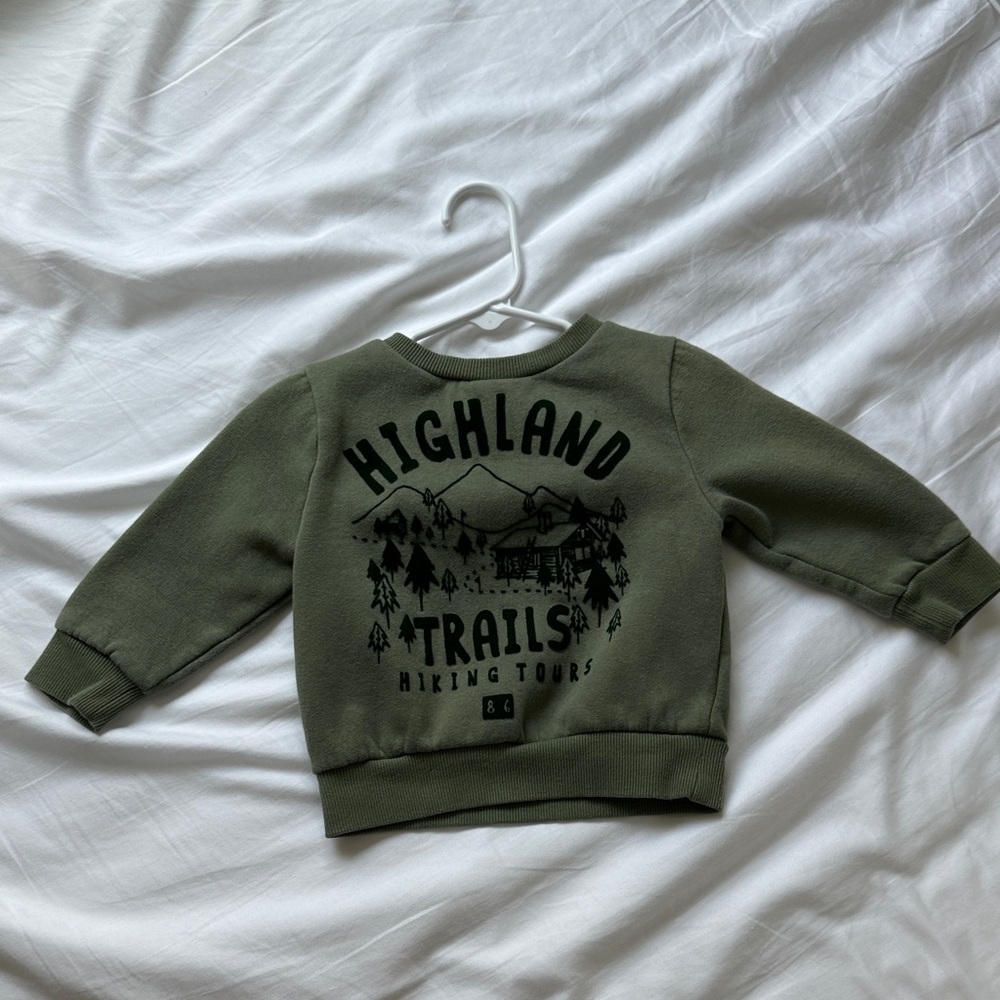 Falls Creek Kids Highland trails Faux suede print Sweatshirt 18M